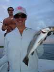Nice Spots!!!
The Catch: with Cole Ben and Kristie 25 Speckled Trout (3lb to 4lbs class) 10 Redfish (Get the Grill Ready!!!) 2 Southern Flounders 2 Sail Cats Catching with Live Shrimp, Live Croakers, Dead Shrimp, and Lures included in our summer time Special!!! The live croakers are the best bait the Big Girls just can�t resist them!!! This is a late report!!! Busy all the Trips!!! While the Speckled Trout and Galf Top Catfish are right after them!!! What a Feeding Freenzie!!! It was pleasure fishing with Cole Ben and Kristie!!! Don�t Miss Out on Our!!! Summer Time Special 4 Anglers still only $150 Per Person which is $600.00 Per Boat Another Successful Day on the Bayou!!! Call to book Your Trip!!! You need to get some of this Action!!! All you have to bring is a fishing license and what you want to eat and drink. Six Comfortable Private Deluxe Overnight Accommodations. NO hidden charges Live Bait Included and your Fish are Cleaned and packaged FREE!!! �GET DA NET!!!� and Let�s Go Fishing!!! 
P0109966.JPG